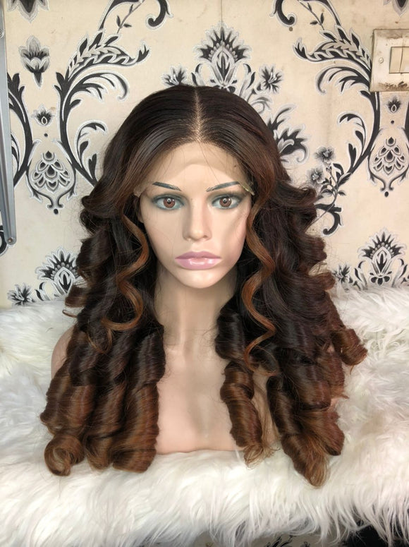 Wavy Virgin Birthmark Wig (Natural Dark Brown)